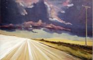 Letztes Licht, 1995, 158x100cm, Mischtechnik auf Packpapier