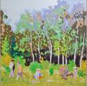 Der Sonntagsspaziergang, 2010, 100x100cm, l auf MDF