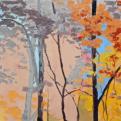Herbstwald oben, 2010, 50x50cm, l auf MDF