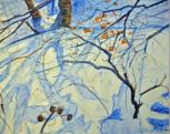 Winterwald, 2009, 64x50cm, Aquarell / Farbstifte