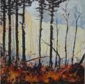 Frhling im Tann, 2010, 100x100cm, l auf Leinwand