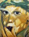 Amish Junge, 1995, 75x95cm, Mischtechnik auf Packpapier