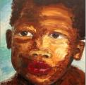 Himba Junge, 2006, 100x100cm, l auf MDF