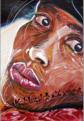 Kreolin, 85x125cm, 1994, Mischtechnik auf Packpapier