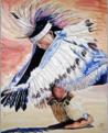Adlertnze der Acoma, 1997, 100x125cm, Aquarell / Farbstifte