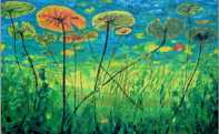 Frhling in Botswana, 2008, 160x100cm, l auf MDF