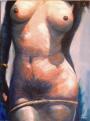 Akt 01, 2002, 78 x 109cm, Aquarell / Farbstifte