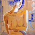 Kishis Akt 01, 2010, 60x60cm, Aquarell / Farbstifte