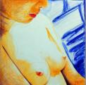 Kishins Akt 02, 2010, 60x60cm, Aquarell / Farbstifte