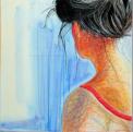 Mdchen, 2010, 60x60cm, Aquarell / Farbstifte