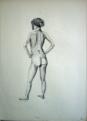 stehender Akt 01,  1984, 50x70cm, Bleistift