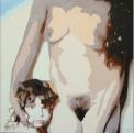 Mutter + Kind, 2010, 100x100cm,l auf MDF