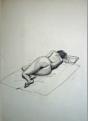 liegender weiblicher Akt,1984,70x50cm, Bleistift