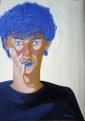 Selbstportrait, 1983, 42x59cm, Kaseinfarbe
