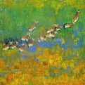 Springbcke im Sumpf,2007, 100x100cm, l auf MDF