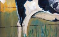 Frse, 1994, 122x76cm,  Mischtechnik auf Packpapier