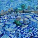 Ultramarinien, 100 x 100cm, 2009, l auf MDF