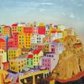 "Ein Fnftel Cinque Terre, 2008, 100x100cm, l auf MDF