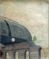 Schwimmbad-Trmmer B, 1984, 49x60cm, Mischtechnik auf Packpapier
