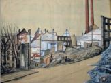 Trmmer II, 1985, 90x71cm, Mischtechnik auf Packpapier